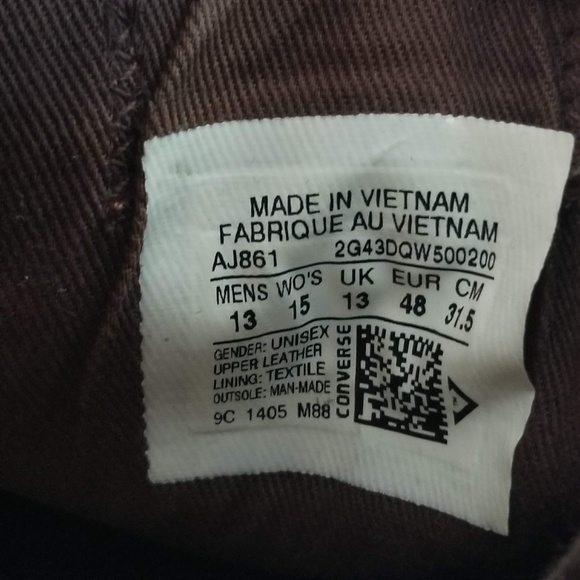 Converse All Star Sneakers Brown Leather Low Tops - Picture 12 of 12